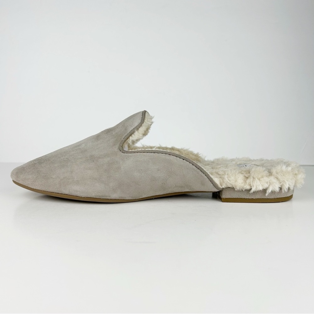 Birdies The Phoebe Suede Gray Moleskin Soft Cozy Comfy Slides Mules - Picture 9 of 13